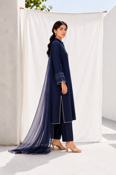 Maya - Midnight Pintuck Statement Set - view 2