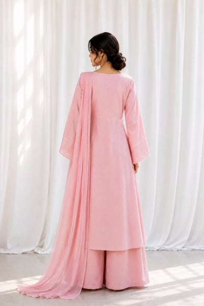 Sabain - Blush Cascade Wrap Maxi Set - view 4