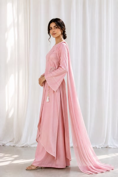 Sabain - Blush Cascade Wrap Maxi Set - view 2